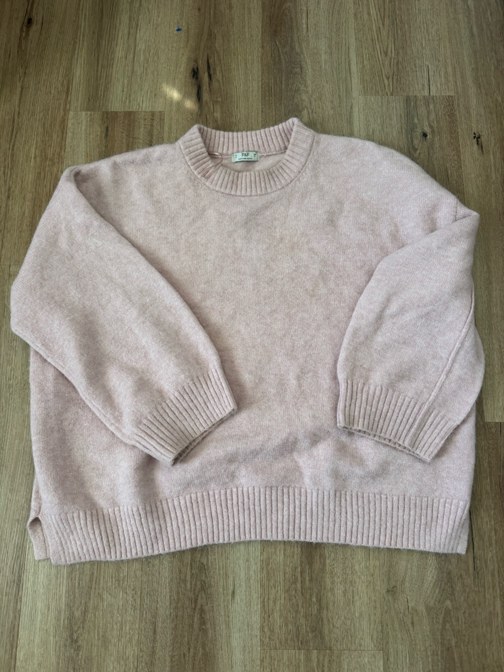 F&F Light Pink Crew Neck Sweater